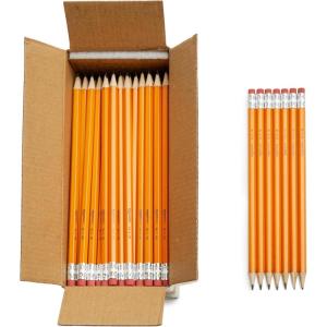 imageAmazon Basics WoodCased 2 Pencils Presharpened HB Lead Bulk Box 150 Count Yellow1 Count Pack of 150