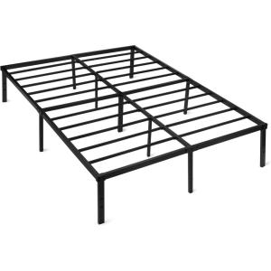imageAmazon BasicsMetal Bed Frame NonFoldable Platform Bed Easy Assembly Queen 60W x 80L in BlackTwin