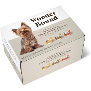 imageAmazon Brand  Wonder Bound Small Breed Wet Dog Food Variety Pack Grilled Chicken Flavor Chicken ampamp Liver Recipe Turkey Recipe Loaf in Gravy 35 Ounce Pack of 24