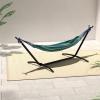 imageAmazon Basics 2 Person Heavy Duty Hammock Stand for Outside Includes Portable Carrying Case 9 foot Black9Foot