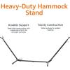 imageAmazon Basics 2 Person Heavy Duty Hammock Stand for Outside Includes Portable Carrying Case 9 foot Black9Foot