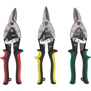 imageAmazon Basics 3Piece Aviation Snip Set  Left Right and Straight Cut3Piece
