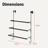 imageAmazon Basics Over the Door Towel Rack with hooks 193W x 66D x 248H inch BlackBlack