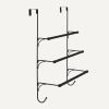 imageAmazon Basics Over the Door Towel Rack with hooks 193W x 66D x 248H inch BlackBlack