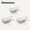 imageAmazon Basics Wire Storage Baskets for Organizing Black Pack of 6