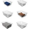 imageAmazon Basics Wire Storage Baskets for Organizing Black Pack of 6