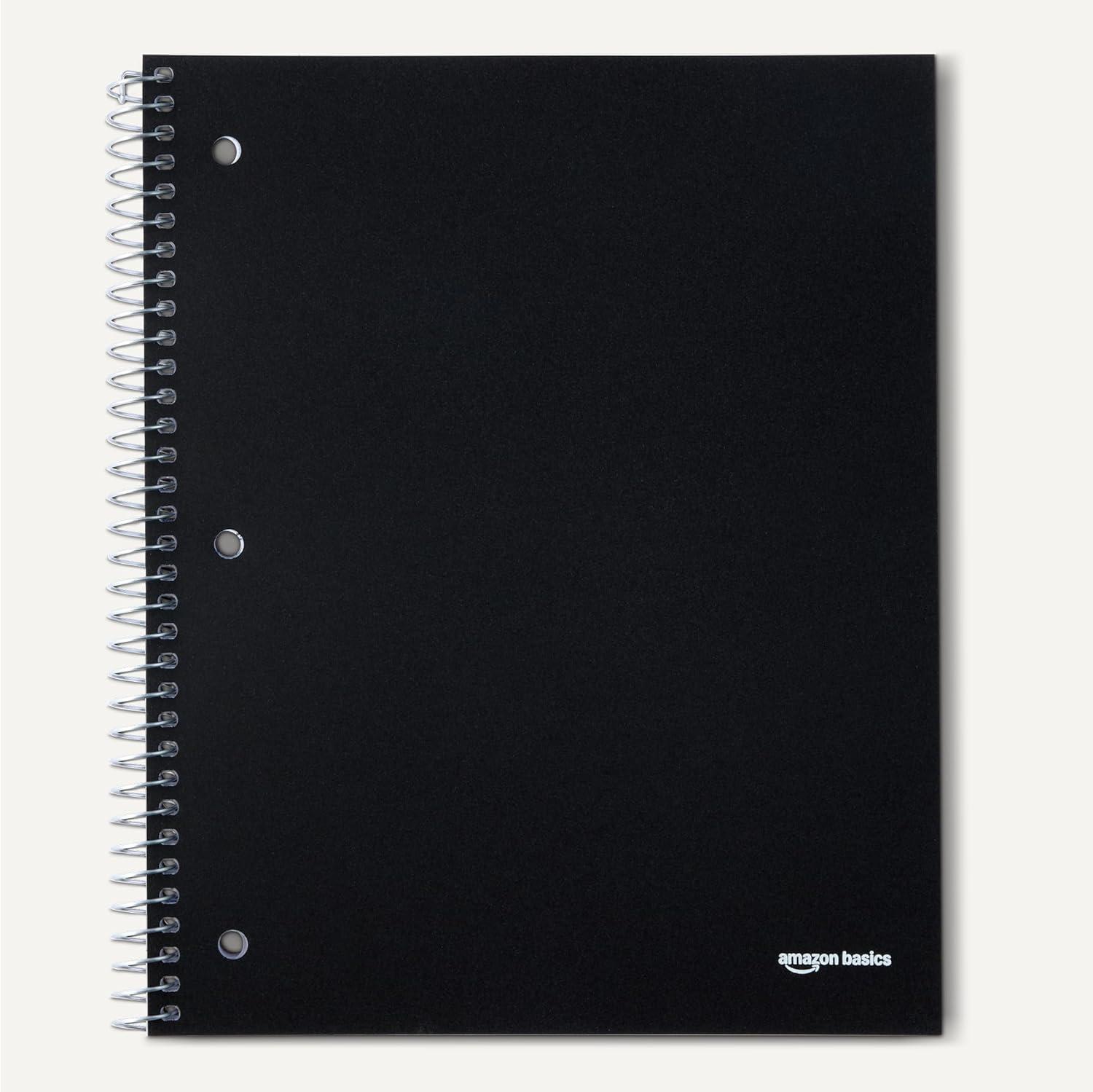 imageAmazon Basics Wide Ruled Spiral Notebook 70 Sheets 712quot x 1012quot 3 pack Assorted Primary Solid ColorsAssorted Primary Colors