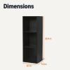 imageAmazon Basics 3Cube Bookcase Compatible with Fabric Storage Cube Organizers BlackBlack