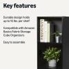 imageAmazon Basics 3Cube Bookcase Compatible with Fabric Storage Cube Organizers BlackBlack