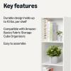 imageAmazon Basics 3Cube Bookcase Compatible with Fabric Storage Cube Organizers BlackWhite