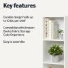 imageAmazon Basics 3Cube Bookcase Compatible with Fabric Storage Cube Organizers BlackWhite