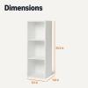imageAmazon Basics 3Cube Bookcase Compatible with Fabric Storage Cube Organizers BlackWhite