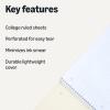 imageAmazon Basics College Ruled Spiral Notebook 70 Sheets 105quot x 8quot 5 pack Assorted Pastel Solid ColorsAssorted Primary Solid Colors