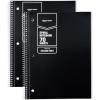 imageAmazon Basics College Ruled Spiral Notebook 70 Sheets 105quot x 8quot 5 pack Assorted Pastel Solid ColorsBlack