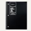 imageAmazon Basics College Ruled Spiral Notebook 70 Sheets 105quot x 8quot 5 pack Assorted Pastel Solid ColorsBlack