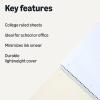 imageAmazon Basics College Ruled Spiral Notebook 70 Sheets 105quot x 8quot 5 pack Assorted Pastel Solid ColorsBlack