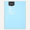 imageAmazon Basics College Ruled Spiral Notebook 70 Sheets 105quot x 8quot 5 pack Assorted Pastel Solid ColorsLight Blue