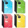 imageAmazon Basics Composition Notebook College Ruled 100 Sheets 975quot x 75quot 4 pack Marble BlackAssorted Marble Colors