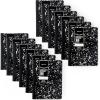 imageAmazon Basics Composition Notebook Wide Ruled 100 Sheets 1 pack Marble Black 975quot x 75quotMarble Black