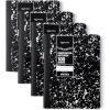 imageAmazon Basics Composition Notebook Wide Ruled 100 Sheets 1 pack Marble Black 975quot x 75quotMarble Black