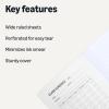 imageAmazon Basics Composition Notebook Wide Ruled 100 Sheets 1 pack Marble Black 975quot x 75quotMarble Black