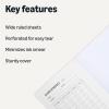 imageAmazon Basics Composition Notebook Wide Ruled 100 Sheets 1 pack Marble Black 975quot x 75quotMarble Black