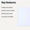 imageAmazon Basics Loose Leaf Paper Wide Ruled 150 Sheets 105quot x 8quot 1 pack WhiteCollege Ruled  100 Sheets  11 x 85