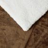 imageAmazon Basics Reversible Sherpa Comforter Set with Pillow Sham Brown King