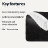 imageAmazon Basics Reversible Sherpa Comforter Set with Pillow Sham Brown TwinTwin XLBlack