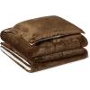 imageAmazon Basics Reversible Sherpa Comforter Set with Pillow Sham Brown TwinTwin XLBrown