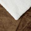 imageAmazon Basics Reversible Sherpa Comforter Set with Pillow Sham Brown TwinTwin XLBrown