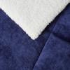 imageAmazon Basics Reversible Sherpa Comforter Set with Pillow Sham Brown TwinTwin XLNavy