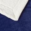 imageAmazon Basics Reversible Sherpa Comforter Set with Pillow Sham Brown TwinTwin XLNavy