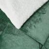 imageAmazon Basics Reversible Sherpa Comforter Set with Pillow Sham Brown TwinTwin XLOlive