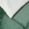 imageAmazon Basics Reversible Sherpa Comforter Set with Pillow Sham Brown TwinTwin XLOlive