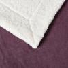 imageAmazon Basics Reversible Sherpa Comforter Set with Pillow Sham Brown TwinTwin XLPlum