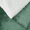 imageAmazon Basics Reversible Sherpa Comforter Set with Pillow Sham Green TwinTwin XL