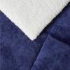imageAmazon Basics Reversible Sherpa Comforter Set with Pillow Sham Navy King