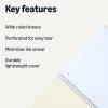 imageAmazon Basics Wide Ruled Spiral Notebook 70 Sheets 712quot x 1012quot 3 pack Assorted Primary Solid ColorsAssorted Pastel Solid Colors
