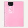 imageAmazon Basics Wide Ruled Spiral Notebook 70 Sheets 712quot x 1012quot 3 pack Assorted Primary Solid ColorsAssorted Pastel Solid Colors