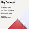 imageAmazon Basics Wide Ruled Spiral Notebook 70 Sheets 712quot x 1012quot 3 pack Assorted Primary Solid ColorsAssorted Primary Colors