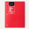imageAmazon Basics Wide Ruled Spiral Notebook 70 Sheets 712quot x 1012quot 3 pack Assorted Primary Solid ColorsAssorted Solid Colors