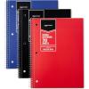 imageAmazon Basics College Ruled Spiral Notebook 70 Sheets 105quot x 8quot 5 pack Assorted Pastel Solid ColorsAssorted Primary Solid Colors