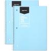 imageAmazon Basics Wide Ruled Spiral Notebook 70 Sheets 712quot x 1012quot 3 pack Assorted Primary Solid ColorsLight Blue