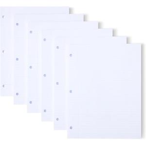 imageAmazon Basics Loose Leaf Paper Wide Ruled 150 Sheets 105quot x 8quot 1 pack WhiteCollege Ruled  100 Sheets  11 x 85