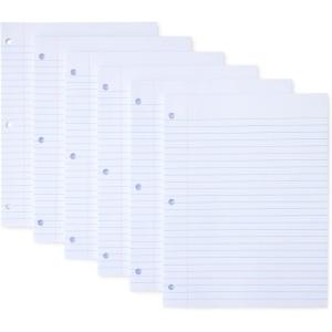 imageAmazon Basics Loose Leaf Paper Wide Ruled 150 Sheets 105quot x 8quot 1 pack WhiteWide Ruled  100 Sheets  105 x 8