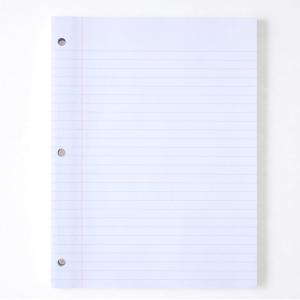 imageAmazon Basics Loose Leaf Paper Wide Ruled 150 Sheets 105quot x 8quot 1 pack WhiteWide Ruled Reinforced  150 Sheets  105 x 8