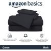 imageAmazon Basics 3 Piece Bed Sheet Set 100 Cotton Jersey Includes Super Soft Flat and Fitted Sheets Pillowcase Toddler Pink SolidBlack