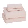 imageAmazon Basics 3 Piece Bed Sheet Set 100 Cotton Jersey Includes Super Soft Flat and Fitted Sheets Pillowcase Toddler Pink SolidBlush