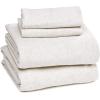imageAmazon Basics 3 Piece Bed Sheet Set 100 Cotton Jersey Includes Super Soft Flat and Fitted Sheets Pillowcase Toddler Pink SolidOatmeal